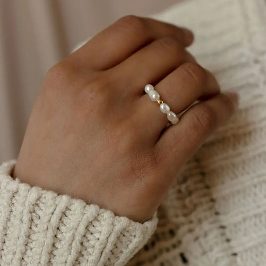 Imitation Pearl Finger Ring